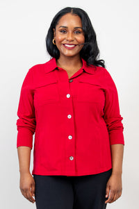 Lauren Jacket, Lipstick, Linen Bamboo - Final Sale