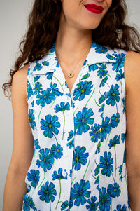 Lexa Tank, Aster, Linen Bamboo- Final Sale