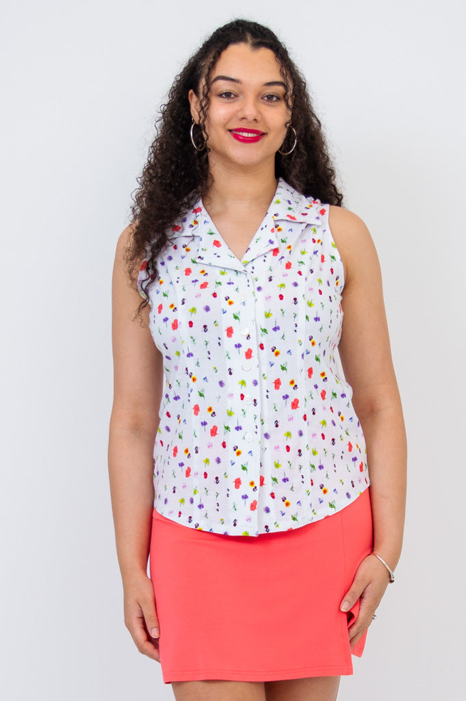 Lexa Blouse, Honey, Linen Bamboo - Final Sale