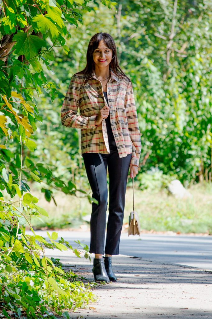 Alexis Top, Retro Plaid, Cotton Flannel - Final Sale