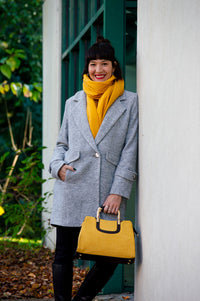 Milan Coat, Sleet Grey, Boiled Wool