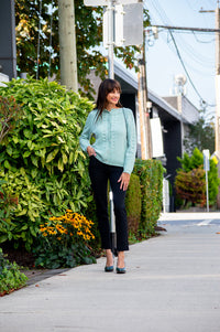 Persimmon Sweater, Mint, 100% Cashmere