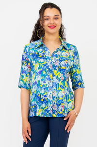 Lorine Blouse, Princeton, Linen Bamboo - Final Sale