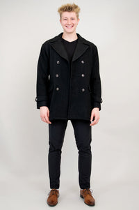 Mens Peacoat, Black
