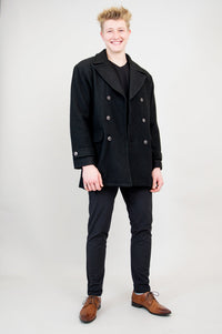 Mens Peacoat, Black