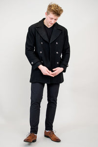 Mens Peacoat, Black
