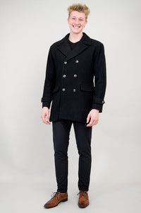 Mens Peacoat, Black