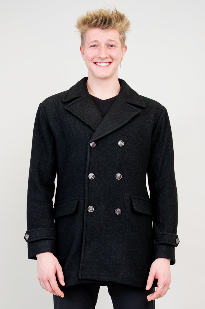 Mens Peacoat, Black