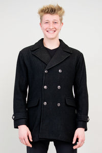 Mens Peacoat, Black