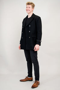Mens Peacoat, Black