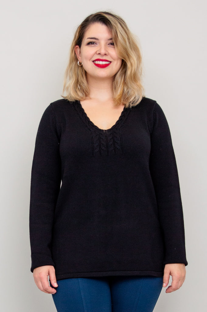 Muni Sweater, Black, Cotton - Final Sale