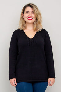 Muni Sweater, Black, Cotton - Final Sale