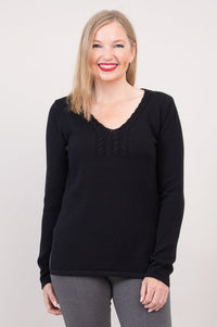 Muni Sweater, Black, Cotton - Final Sale