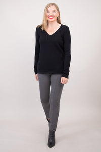 Muni Sweater, Black, Cotton - Final Sale