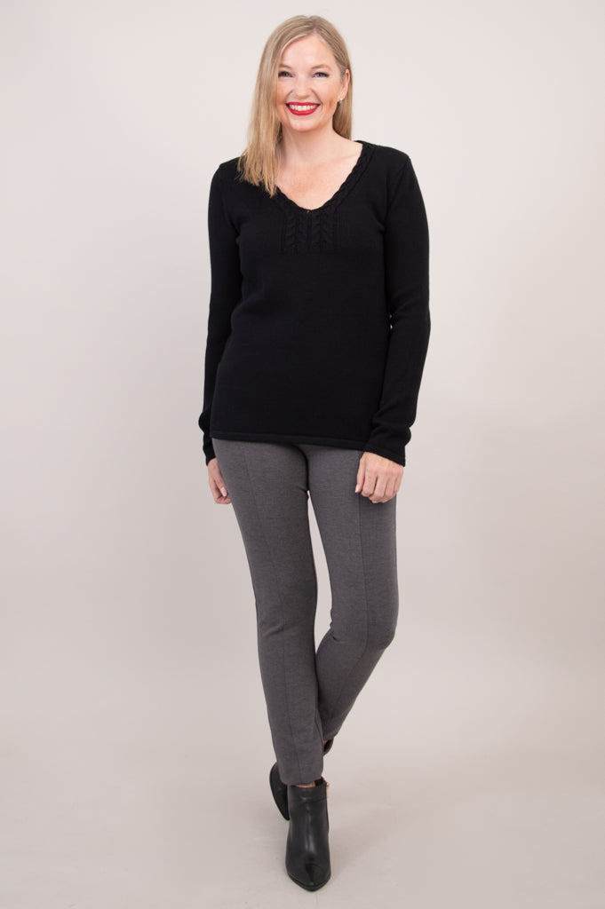 Muni Sweater, Black, Cotton - Final Sale