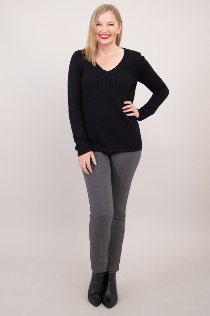 Muni Sweater, Black, Cotton - Final Sale