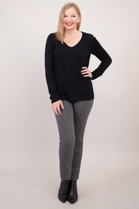 Muni Sweater, Black, Cotton - Final Sale