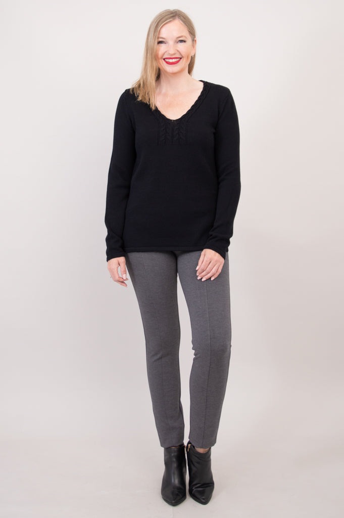 Muni Sweater, Black, Cotton - Final Sale