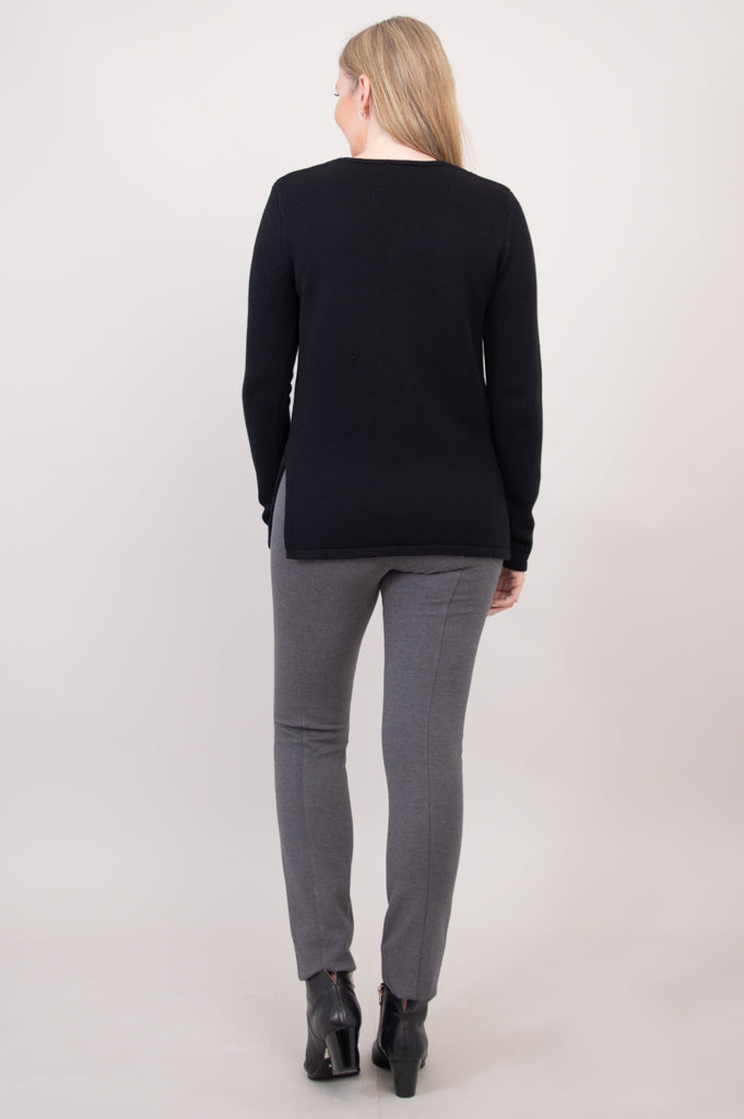 Muni Sweater, Black, Cotton - Final Sale
