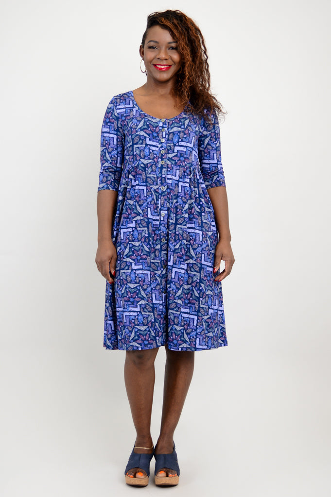 Nelly 3/4 Sleeve Dress, Motoca, Bamboo- Final Sale