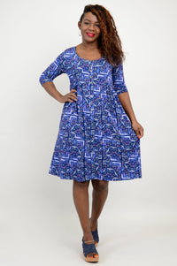 Nelly 3/4 Sleeve Dress, Motoca, Bamboo- Final Sale