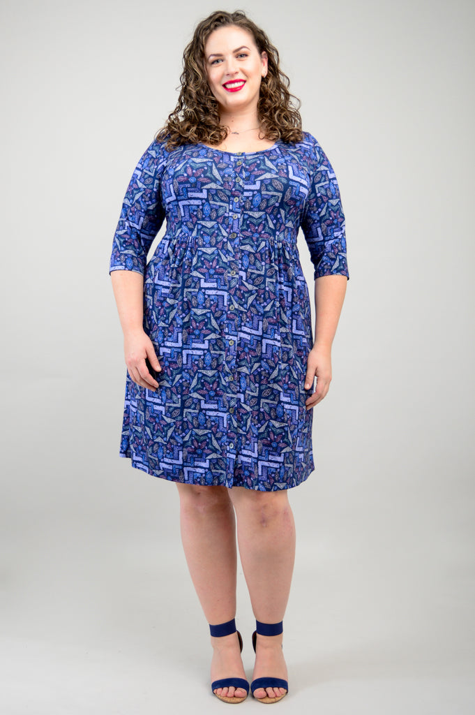 Nelly 3/4 Sleeve Dress, Motoca, Bamboo- Final Sale