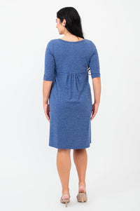 Nelly 3/4 Sleeve Dress, Denim, Bamboo - Final Sale