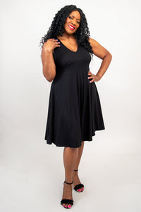 Pamela Dress, Black, Bamboo