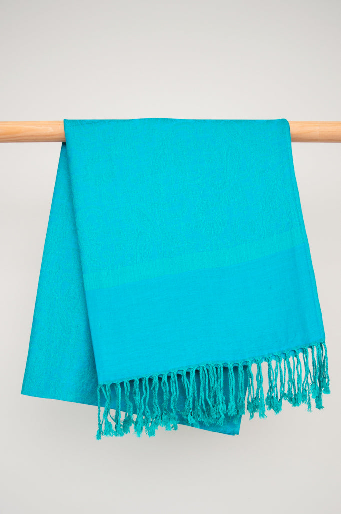 Pashmina Scarf, Seagreen Paisley