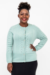 Persimmon Sweater, Mint, 100% Cashmere
