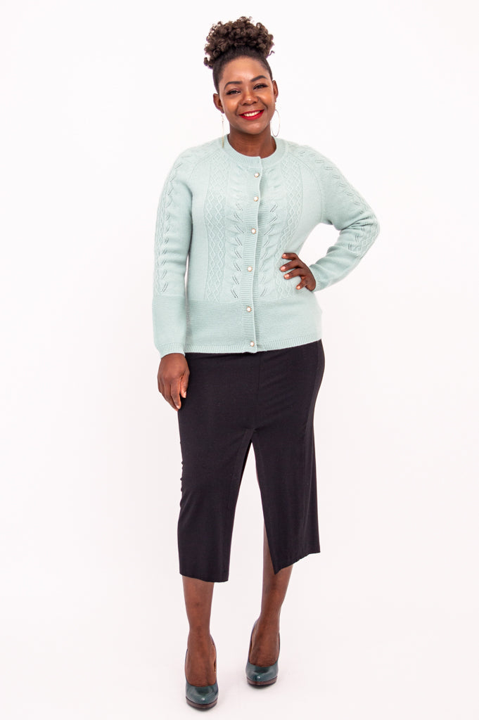 Persimmon Sweater, Mint, 100% Cashmere