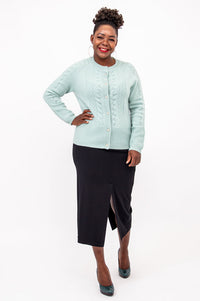 Persimmon Sweater, Mint, 100% Cashmere