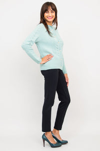 Persimmon Sweater, Mint, 100% Cashmere