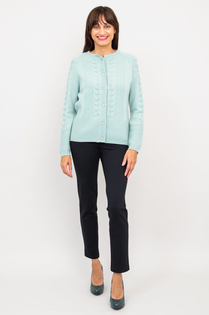 Persimmon Sweater, Mint, 100% Cashmere