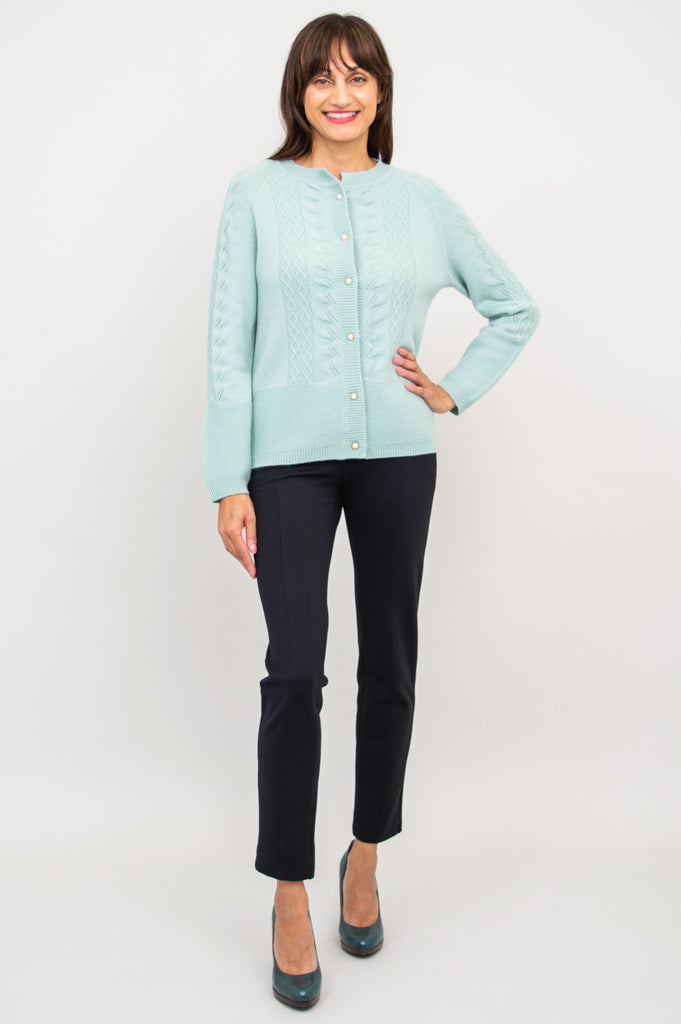 Persimmon Sweater, Mint, 100% Cashmere