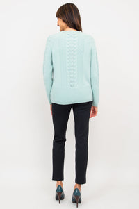 Persimmon Sweater, Mint, 100% Cashmere
