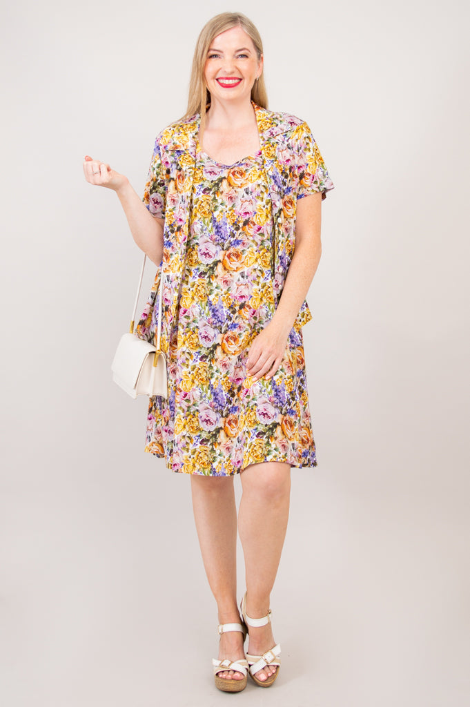Sara Dress, Elodie, Linen Bamboo- Final Sale