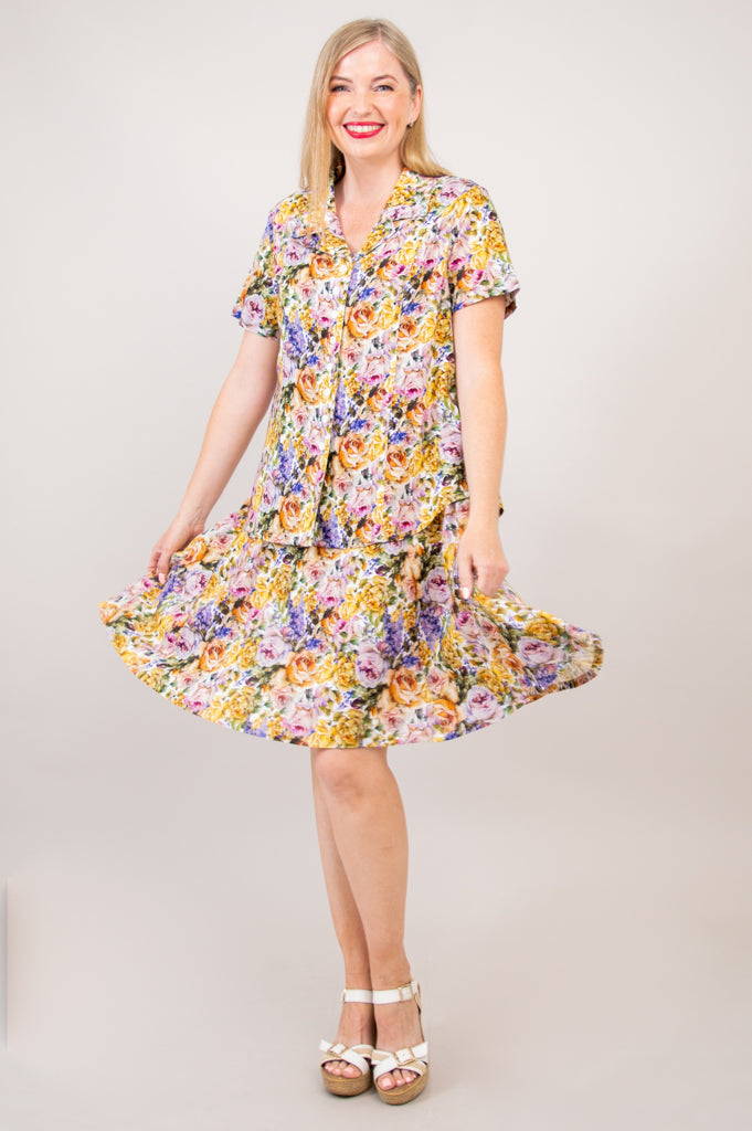 Sara Dress, Elodie, Linen Bamboo- Final Sale