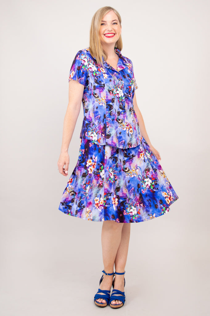 Samantha S/S Top, Vina, Linen Bamboo