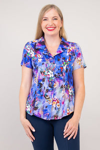 Samantha S/S Top, Vina, Linen Bamboo