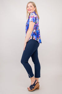 Samantha S/S Top, Vina, Linen Bamboo