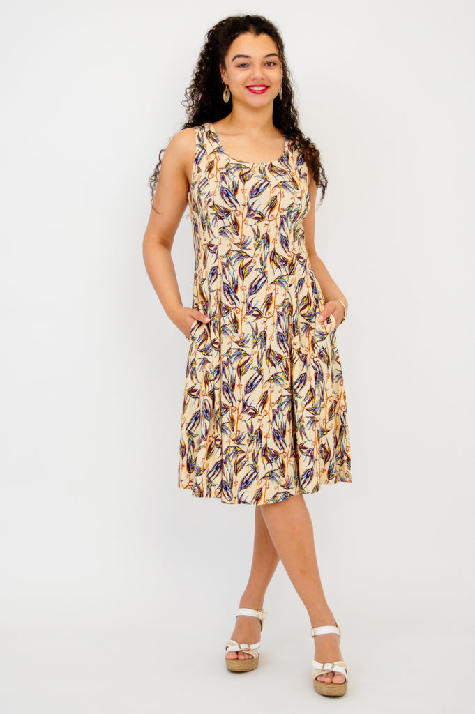 Sara Dress, Alma, Linen Bamboo - Final Sale