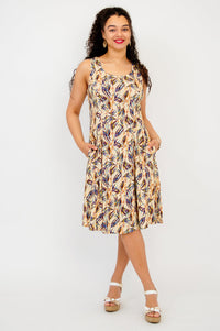 Sara Dress, Alma, Linen Bamboo - Final Sale