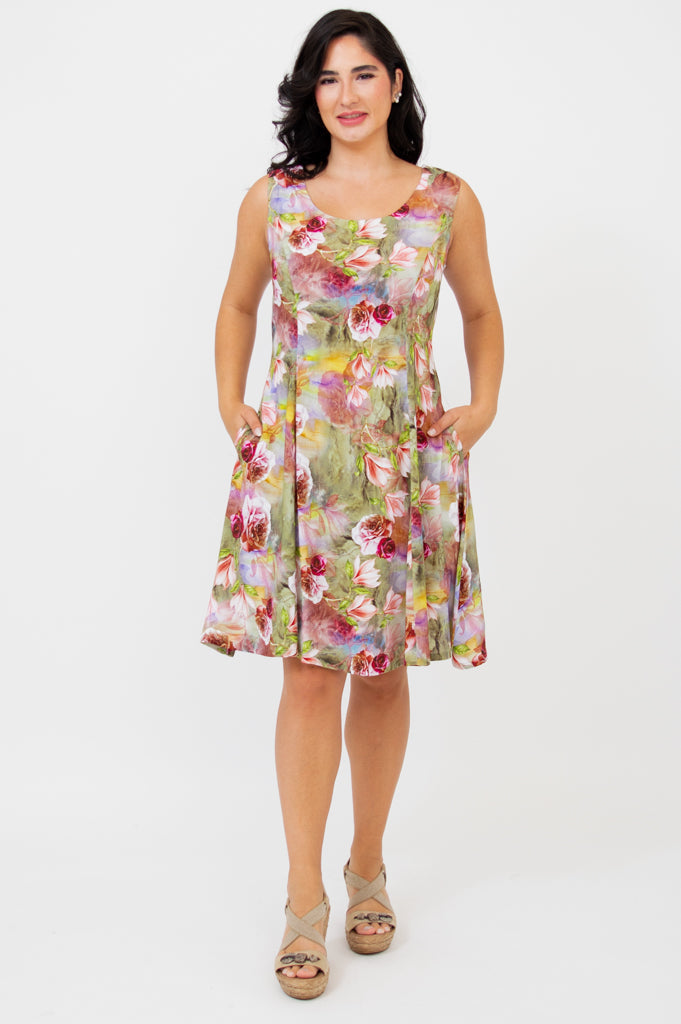 Sara Dress, Norwich, Linen Bamboo - Final Sale