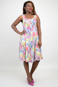Sara Dress, Rosebud, Linen Bamboo- Final Sale