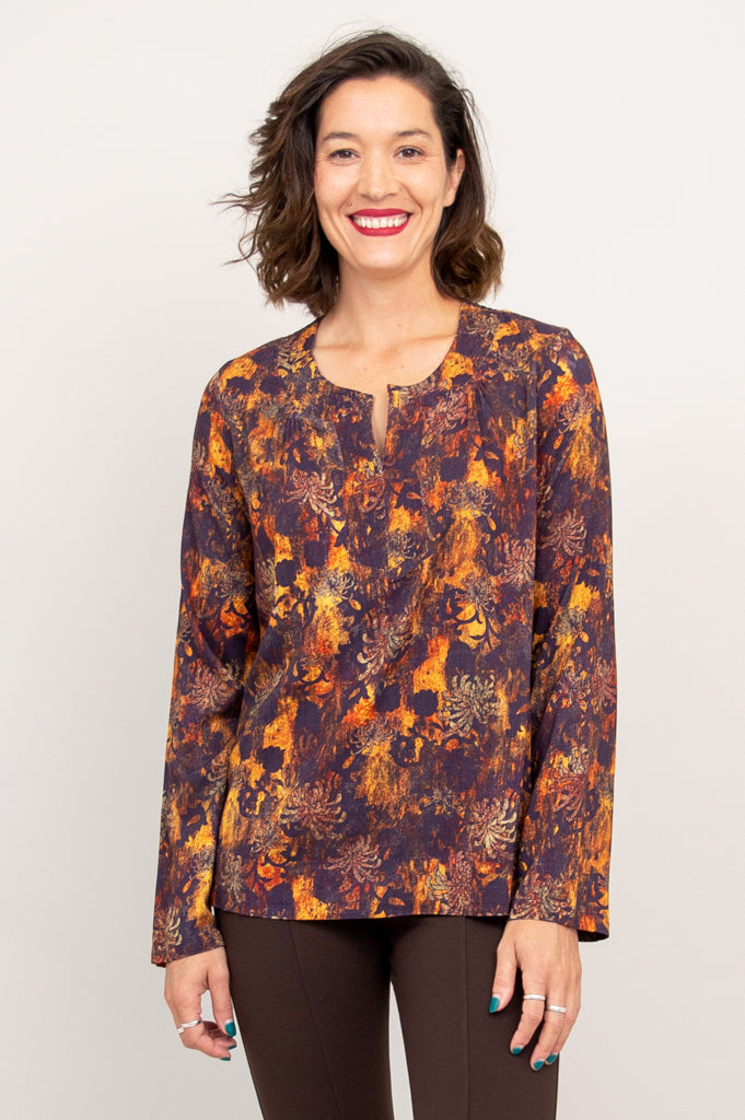 Scarlette Long Sleeve, Fortress, Bamboo Linen - Final Sale
