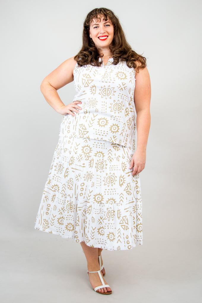 Scarlette Tank, Suna, Linen Bamboo - Final Sale