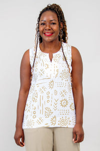 Scarlette Tank, Suna, Linen Bamboo - Final Sale