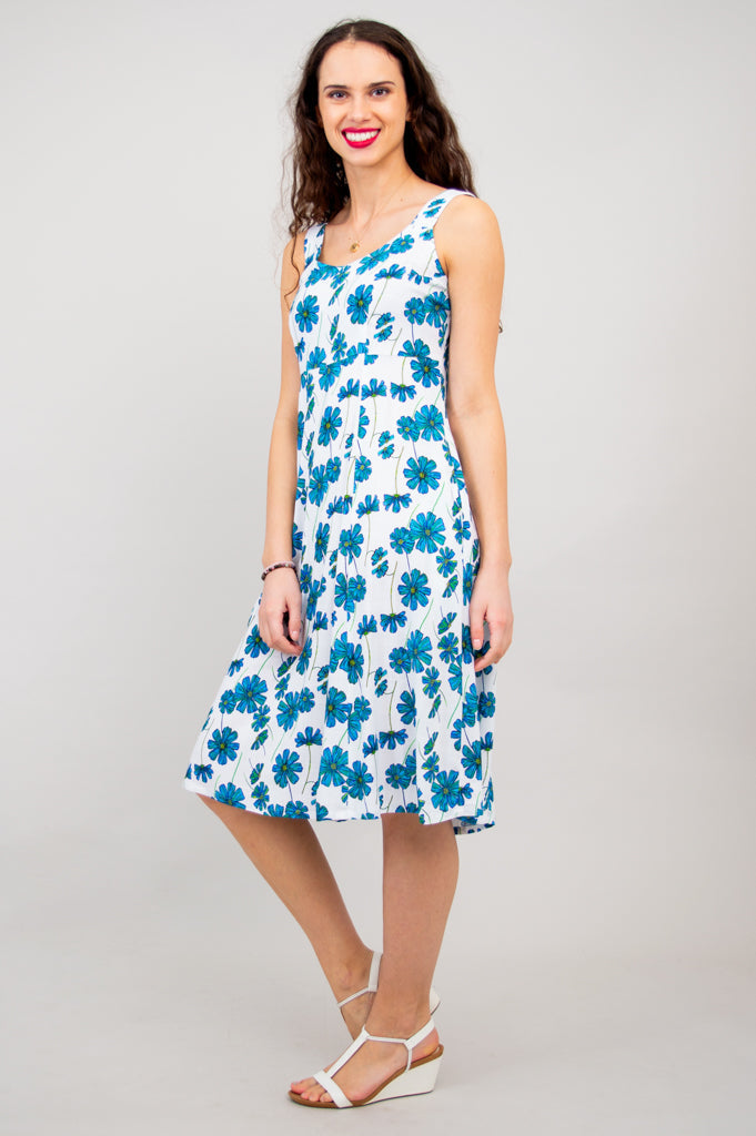 Shauna Dress, Aster, Linen Bamboo- Final Sale
