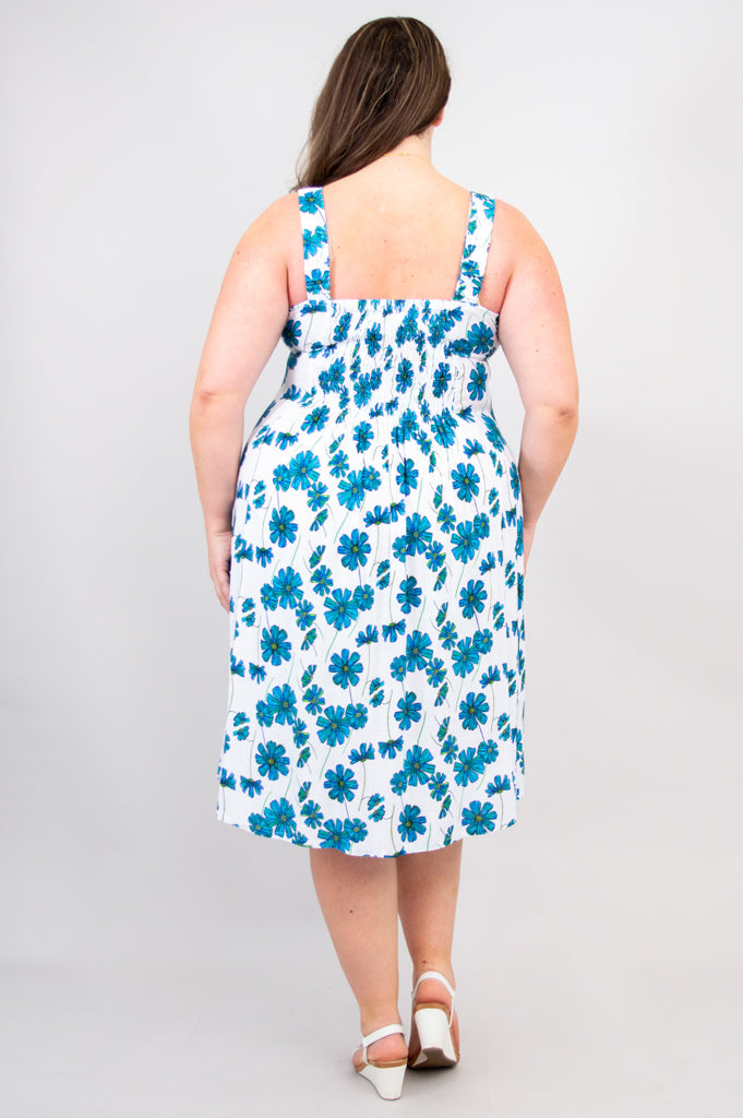 Shauna Dress, Aster, Linen Bamboo- Final Sale